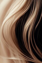Naklejka premium Artistic close up capturing the intricate details of wavy blonde hair : Generative AI