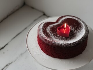 Valentine's Day Red velvet cake shared intimately