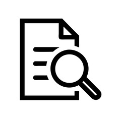 magnifying glass over document icon design