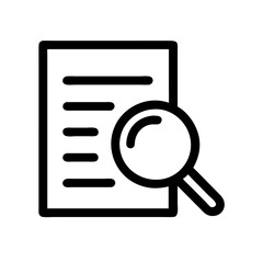 magnifying glass over document icon design