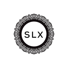 SLX  letter logo design with black background in illustrator, vector logo modern alphabet font overlap style. calligraphy designs for logo, Poster, Invitation, etc.t