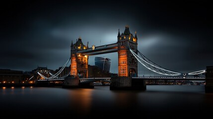 Obraz premium Illuminated Tower Bridge at twilight, London.