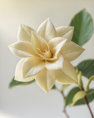Fototapeta premium Gardenia Glow A luminous creamy gardenia bloom its delicate star