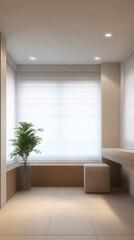 Minimalist Interior Design with Wooden Accents and Natural Light : Generative AI