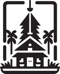 A House icon silhouette vector with white background