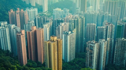 Fototapeta premium Urban planning shapes the future of city living.