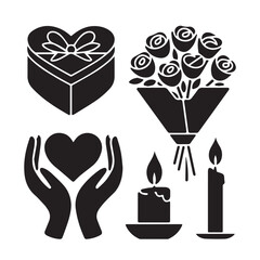 valentine day icon vector