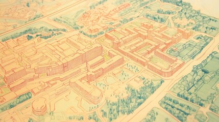 Obraz premium Urban planning shapes the future of city living.