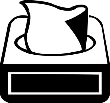 recommend clip art: Black and white tissue box, hand, face