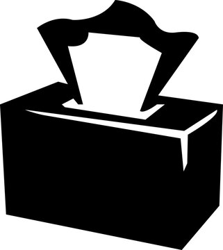 recommend clip art: Black and white tissue box, hand, face