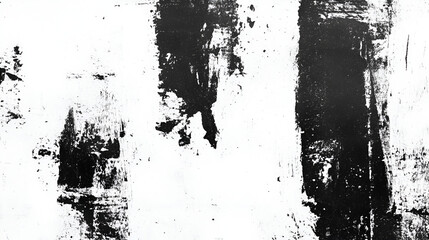 Fototapeta premium Abstract Black and White Paint Texture Grunge, Strokes, Splatter