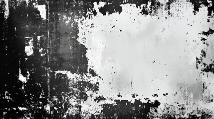 Fototapeta premium Grunge Texture Black and White Distressed Wall Peeling Paint Abstract Background