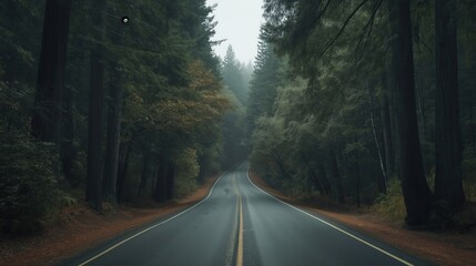 Fototapeta premium High-Quality and Beautiful Natural Road Scenery Photography Capturing Stunning Outdoor Landscapes