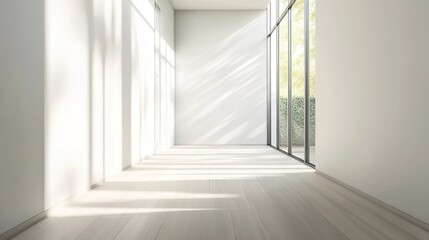 Bright, airy interior featuring large windows allowing natural l