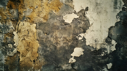 Obraz premium Weathered Wall Texture Peeling Paint, Aged Concrete, Rustic Surface