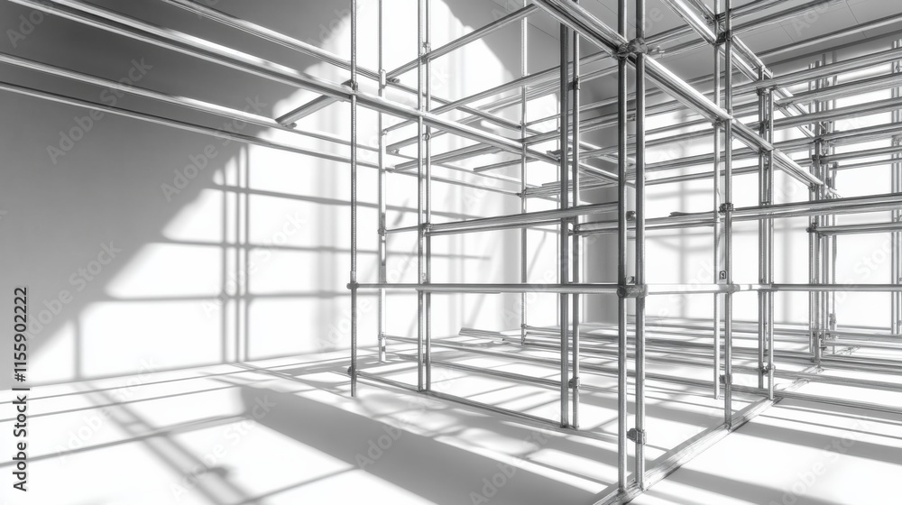 Poster detailed formwork design with soft light background
