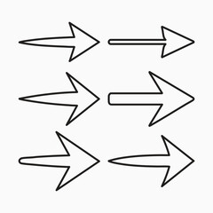 Arrow sign icon, arrows vector set