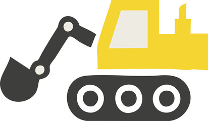 bulldozer excavator icon