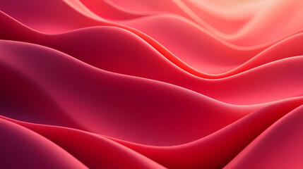 Obraz premium Abstract Red Waves Smooth, Curving, Gradient, Background, Texture, Design, Flowing, Pattern, Soft