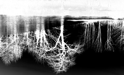 Reflet noir et blanc