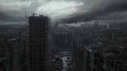 Urban Collapse with Formwork and High Contrast Effects