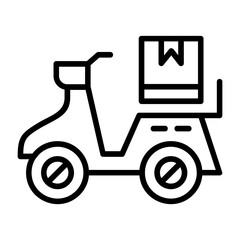 Delivery Bike Icon