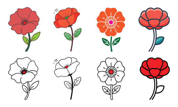Poppy Outlines Images – Browse 15,721 Stock Photos, Vectors, and Video ...