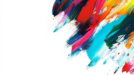 Vibrant Colorful Renovation Artwork on White Background