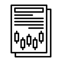 Stock Market Report Icon