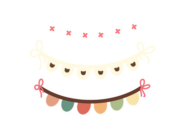 Bear baby bunting flag pastel