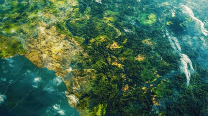 A satellite view of Assam with marked locations of significant natural parks and reserves.