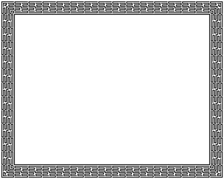 Geometric black frame border isolated