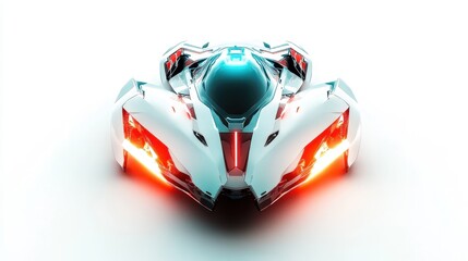 Futuristic Concept Car with Sharp Angles and Glow