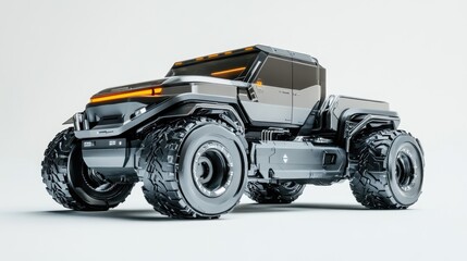 Futuristic Electric Truck with Robust Design