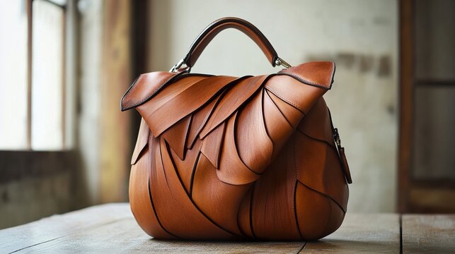Elegant Brown Leather Handbag: Luxury & Style