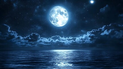 Tarot cards illuminated by moonlight