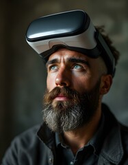 Obraz premium People photo with VR box