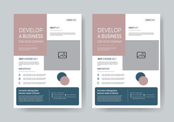 BUSINESS FLYER TEMPLATE ONE COLOR DESIGN 