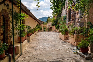 Fototapeta premium Courtyard of Pantanassa Monastery in Mystras