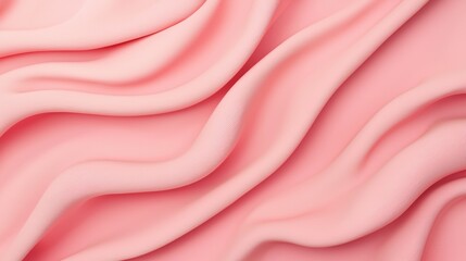 Soft Pink Fabric Drapery with Gentle Waves and Smooth Texture
