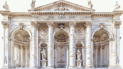Obraz premium Magnificent Marble Facade: Architectural Masterpiece
