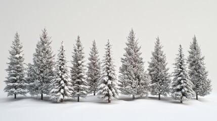 Fototapeta premium snow covered pine trees