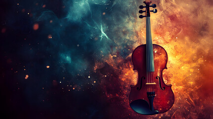 Fototapeta premium Music-themed background with notes, instruments, or abstract visuals.