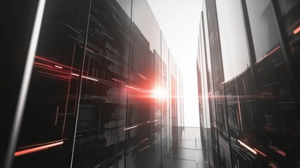 Advanced Data Processing Center with High-Tech Elements