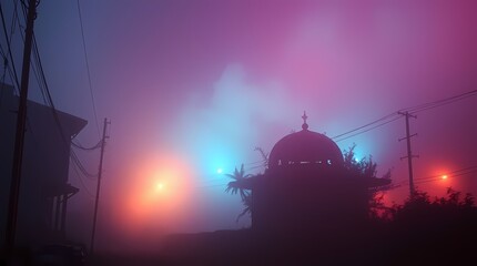 Obraz premium silhouette of mosque
