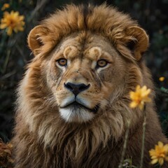 Fototapeta premium portrait of a lion