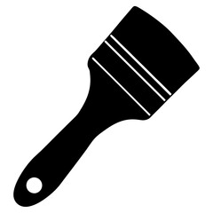 Simple Black and White Paintbrush Icon design