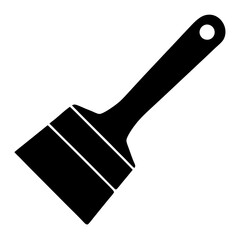 Simple Black and White Paintbrush Icon design