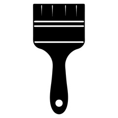 Simple Black and White Paintbrush Icon design
