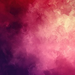 Obraz premium Painting of a pink and yellow background with a red swirl